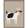 Kate & Laurel All Things Decor 18"x24" Sylvie Farm Goat Framed Canvas by Hannah Beisang Brown - 2 of 4