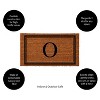 Evergreen Monogram Indoor Outdoor 100% Natural Coir Doormat 28" x 16" |  Letter  "O" - 2 of 4