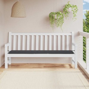 Aghana Digitals Weather-Resistant Anthracite Garden Bench Cushion - Oxford Fabric, 78.7"x19.7" - 1 of 4