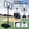 TopComfy Youth Basketball Hoop Portable Basketball Stand Adjustable Height for Outdoor Indoor Modern Active Lifestyle, Black, 27.4"*43"*57.88" - 2 of 4