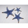 Beachcombers 13.77"H x 3.34"L x 15.35"W Sea Star Ceramic Sculptural Wall Art Décor Set of 3 - 2 of 4