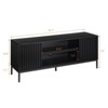 GustoWave Black Entertainment Center with Storage, Modern TV Stand W/Sliding Doors for up to 65 Inch TVs - 2 of 4
