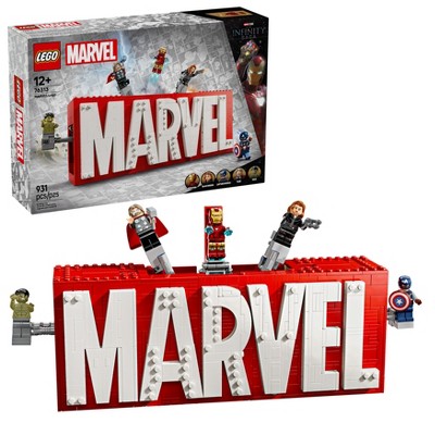 LEGO Marvel Logo & Minifigures Collectible Building Toy 76313