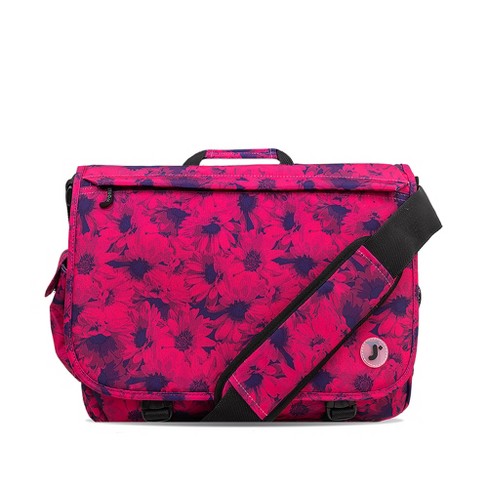 Pink laptop messenger on sale bag