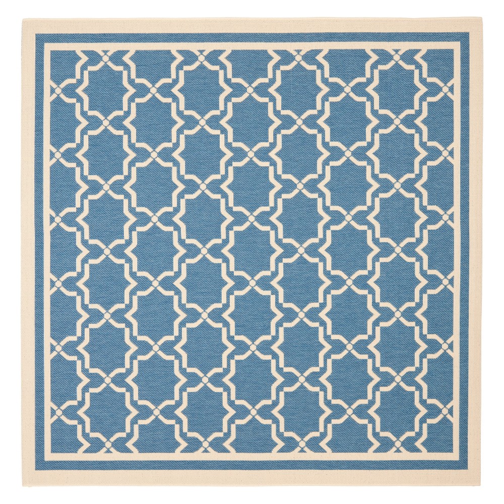 6'7inX6'7in Isla Patio Rug Blue/Beige - Safavieh