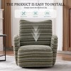 Okak Mid-Century Striped Fabric Swivel Lounge Armchair with Aesthetic Design,Leisure Accent Chair for Living Rooms,Relaxation Areas - 2 of 4