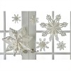 tagltd Snowflake Paper Hanging Decor Large Cord For Hanging Christmas Xmas Holiday Paper Ornament Home Decor - 2 of 3