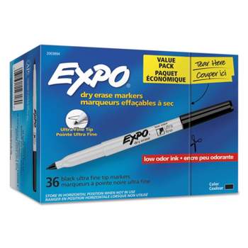 EXPO Low Odor Dry Erase Markers Ultra Fine Tip - Office Pack Black 36/Pack 2003894
