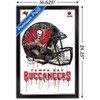 Trends International NFL Tampa Bay Buccaneers - Drip Helmet 20 Framed Wall Poster Prints - 3 of 4