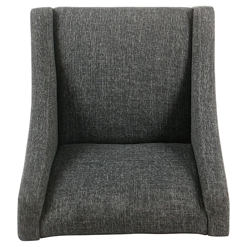 Modern Swoop Accent Chair with Nailhead Trim - Homepop, 5 of 14