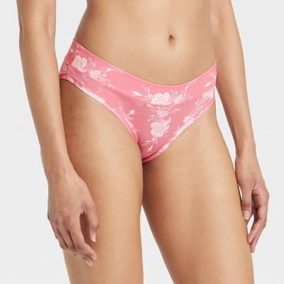 Women's Cotton Stretch Comfort Bikini Underwear - Auden™ Coral M