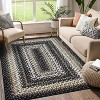 Braided Print Area Rug - Non-Slip Rustic Carpet for Living Room, Bedroom, Nursery - Aesthetic Distressed Accent Mat - 3 of 4