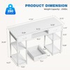 RISOKEYS 48 Inch Computer Desk - Desk for Home Office & Bedroom, Large Desktop with Storage Drawers, Shelves & Hook & Adjustable Feet - 3 of 4