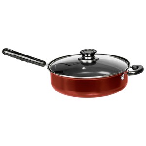 Lexi Home 11" Carbon Steel Deep Fryer with Tempered Glass Lid - 1 of 4