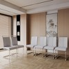 Sapphtopaz Modern Simple High Back Dining Chairs, PU Faux Leather Kitchen Chairs with C-shaped Tube Plating Metal Legs for Dining Room - 4 of 4