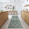 Vintage Rug Irregular Medallion Area Rug Ultra-Thin Non Slip Floral Print Indoor Mat for Living Room Dining Room Bedroom Farmhouse - 4 of 4
