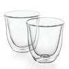 DeLonghi Cappuccino Glasses Double Wall Thermal Glass Set of 2 NEW 6oz