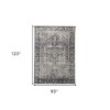 HomeRoots 8' X 10' Charcoal And Gray Moroccan Hand Woven Distressed Area Rug - 3 of 4