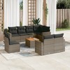 vidaXL Garden Sofa Set Grey and Brown - 2 of 4