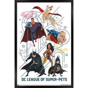 Trends International DC Comics Movie DC League Of Super-Pets - Counterparts Framed Wall Poster Prints - 1 of 4