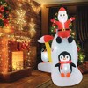 Resenkos 6-Ft Christmas Inflatable with Penguins and Santa Decoration - Multi-Color White - 4 of 4