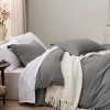 Duvet Cover Set 3pcs Prewashed Fabric Queen Size Bright White - Bedsure - 4 of 4