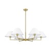 Leila 6-Light Chandelier - Modern Steel Design with Empire Shades, Dimmable, Damp Rated - 2 of 4