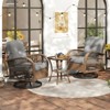 Tangkula Set Of 3 Patio Swivel Rocker Set Gliding Bistro Furniture Set w/ Tempered Glass Table - 2 of 4