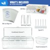 Aoibox Chilled Condiment Server with Lid, 5 Removable Compartments for Parties, Clear Garnish Tray, Ice Serving Bowl for Fruit, Snack, Sauce, Bar - 2 of 4