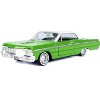 1964 Chevrolet Impala Lowrider Hard Top Green with White Top "Get Low" Series 1/24 Diecast Model Car by Motormax - 2 of 3