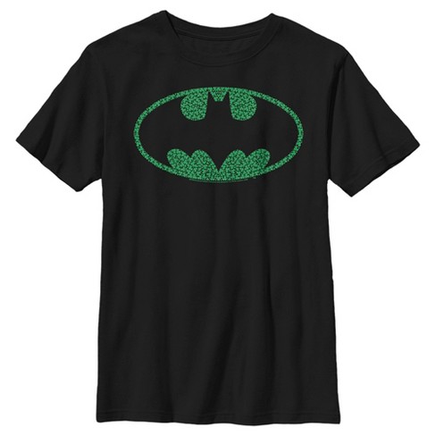 Boy's Batman St. Patrick's Day Cloverfield Bat Logo T-shirt - Black ...
