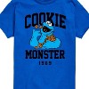 Boys' - Sesame Street - Cookie Monster Collegiate Short Sleeve Graphic T-Shirt - 2 of 4