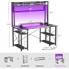 Aheaplus Computer Desk with Hutch, Reversible Gaming Desk with Power outlet and LED Light, Workstation Desk with Monitor Stand - 2 of 4
