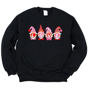 Simply Sage Market Women's Graphic Sweatshirt Love Gnomes - 1 of 3