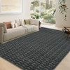 Washable Modern Braided Printed Rug Non Slip Low Pile Rug Soft Solid Throw Floor Cover Foldable Indoor Carpet for Living Room Bedroom Playroom Nursery - 3 of 4