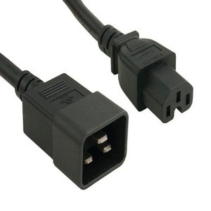 SANOXY 10ft 14 AWG 15A 250V Power Cord (IEC 320 C20 to IEC 320 C15), Black - 1 of 1