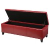 NicBex Modern 51.25" Storage Bench Wood Accent Stools with Cushioned Top for Bedroom and Entryway - 3 of 4
