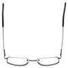 Calabria R754 Rectangular Metal Frame Reading Eyeglasses in Shiny Gunmetal 50 mm - 2 of 2