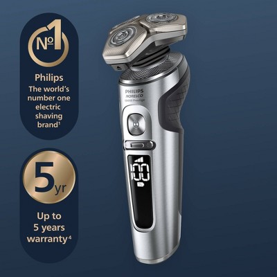 Philips Norelco Grey Cordless Electric Razor with Multiple Heads