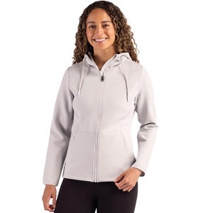 Cutter & Buck Roam Epic Comfort Recycled Womens Full Zip Hooded Jacket - 1 of 2