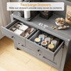 Kitchen Pantry Storage Cabinet with Microwave Stand & Coffee Bar Cabinet,Freestanding Hutch Cabinet with 4 Doors - 4 of 4