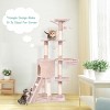 Costway 56'' Cat Tree Kitten Pet Play House Furniture Condo Scratching Posts Ladder Beige - 3 of 4