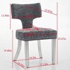 NicBex  Set of 2 Farmhouse Dining Chairs with Curved Backrest,Comfortable Armless Chairs with Steel Legs for Kitchen,Living Room - 3 of 4