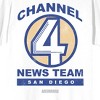 Anchorman Channel 4 News Team San Diego Adult White Crew Neck Short Sleeve T-shirt - 2 of 4