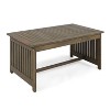 Maggift Patio End Table, Waterproof Portable Patio Small Side Table for Garden, Balcony, Courtyard, Poolside, Patio, Brown, 40"*24"*18.5" - 4 of 4