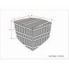 NicBex Square Pouf Ideal for Relaxing and Additional Seating Durable and Stylish Accent Furniture, Black/White - 2 of 4
