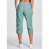 RBX Active Women's Lightweight Quick Drying Capris Adjustable Leg/Inseam Stretch Woven Workout Hiking Cropped Jogger Pants with Pockets - 2 of 4