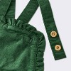 Baby Girls' 2pc Polka Dot Bodysuit and Overalls Set - Cloud Island™ Green/White - 4 of 4