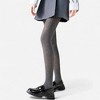 Anna-Kaci Women's Ribbed Knit Opaque Tights with Soft Stretch Fabric and Elastic Waistband - 3 of 4