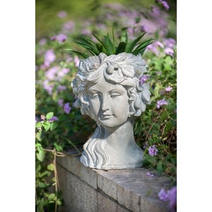 Okak Greek Style Cement Head Planter Classic Sculptural Flower Pot for Indoor & Outdoor Garden Decor,6 Different Sizes - 1 of 4